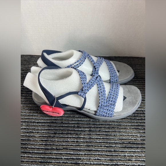 New-Skechers Sandals -Womens 11 -Reggae Slim Stretch Appeal Slingback 40826 Blue - Picture 1 of 9